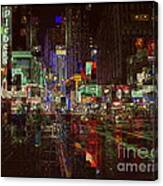 Times Square At Night - After The Rain Canvas Print