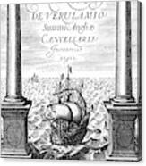 Title Page Of Instauratio Magna Canvas Print