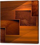 Toffee Abstract Sand Storm Step Collage Canvas Print