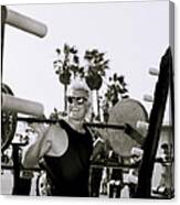 Strength And Tom Platz In Los Angeles Usa Canvas Print