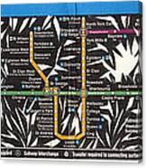 Toronto Subway Map Squirrels Canvas Print