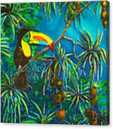 Toucan Tango For Mango Take 2 Canvas Print