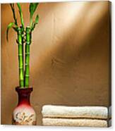 Towels And Bamboo Canvas Print