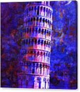 Tower Of Pisa By Moonlight Canvas Print