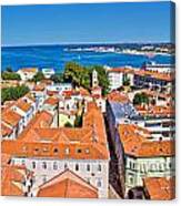 Town Of Zadar Panoramic View Canvas Print