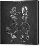 Toy Duck Patent From 1915 - Female - Charcoal Canvas Print