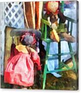 Toys - Two Rag Dolls At Flea Market Canvas Print