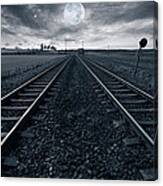 Train- Tracks To The Moon Canvas Print