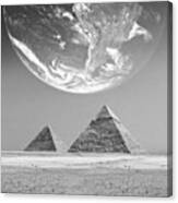 #trave #earth #gray #vintage #global Canvas Print