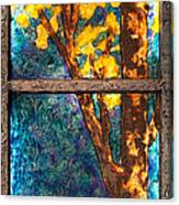 Tree Inside A Window Canvas Print