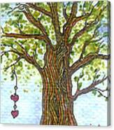 Tree With Hearts Canvas Print