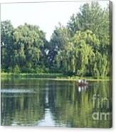 Trees In Lake Canvas Print