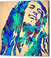 Tribute To Bob Marley Watercolor Painting Canvas Print