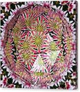 Tulips Kaleidoscope Under Polyhedron Glass Canvas Print