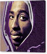 Tupac Shakur And Lyrics Canvas Print