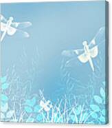 Turquoise Dragonfly Art Canvas Print