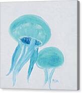 Turquoise Jellyfish Canvas Print