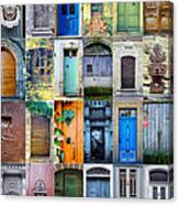 Twenty Four French Doors Collage Canvas Print