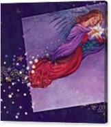 Twinkling Angel With Star Canvas Print