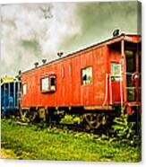 Two Cabooses Canvas Print