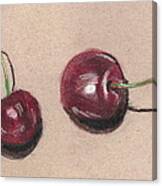 Two Cherries Canvas Print