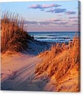 Two Dunes At Sunset - Outer Banks Canvas Print