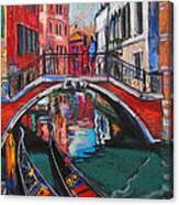 Two Gondolas In Venice Canvas Print