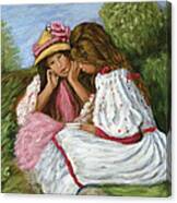 Two Little Girls Canvas Print