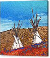 Two Teepees Canvas Print