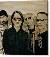 U2 Silver And Gold Canvas Print