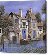 Un Borgo Tutto Blu Canvas Print