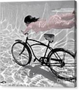 Underwater Bicycling Canvas Print