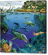 Underwater Landscape Of Cretaceous Canvas Print