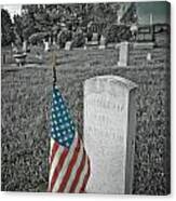 Union Army Civil War Veteran Headstone Canvas Print