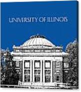 University Of Illinois Foellinger Auditorium - Royal Blue Canvas Print