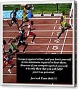 Unleash Your Potential Like Usain Bolt Canvas Print