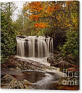Upper Falls Waterfall On Big Run River Canvas Print