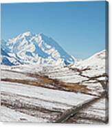 Usa, Alaska, View Of Mount Mckinley And Canvas Print