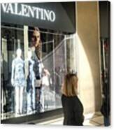 #valentino #fashion In #milan Canvas Print
