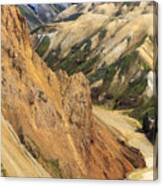 Valley Through Rhyolite Mountains Canvas Print