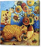 Van Gogh's Bad Cat Canvas Print