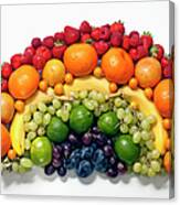 Various Fruits Arranged Into The Shape Canvas Print