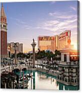 Venetian Hotel At Sunset, Las Vegas, Usa Canvas Print