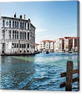 Venice Rialto Bridge And Grand Canal Canvas Print