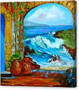 Veranda Ocean View Canvas Print
