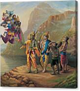 Vibhishan Meeting Ram And Lakshman Canvas Print