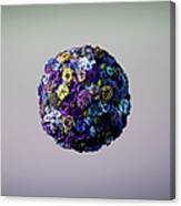 Vibrant Sphere Shaped Floral Arrangement Canvas Print