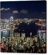 View From Victoria Peak, Hong Kong Canvas Print