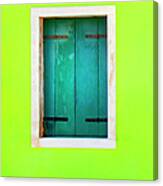 View Of Closed Window Canvas Print