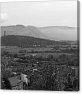 View Of Countryside And Wallace Monument Canvas Print